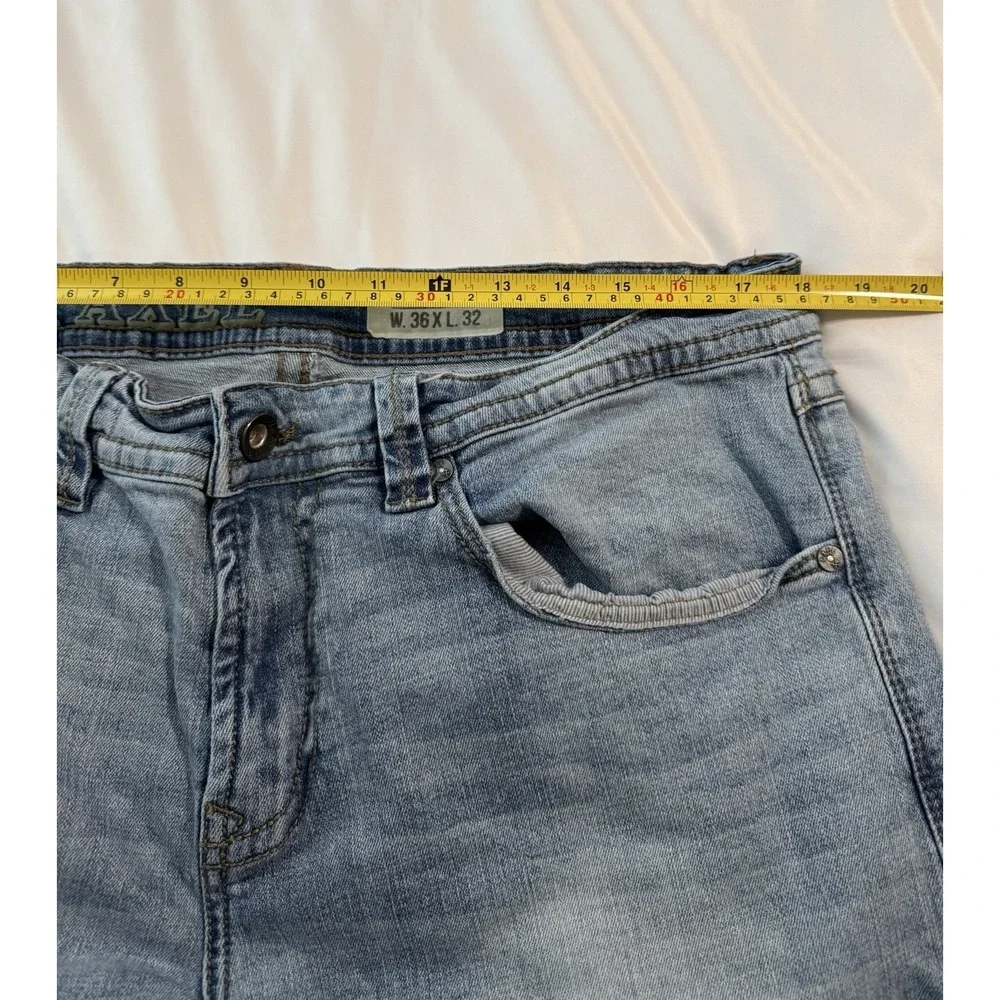 TK Axel Jeans Men's *FITS 36x31 Slim Boot Medium Wash‎ Stretch Denim